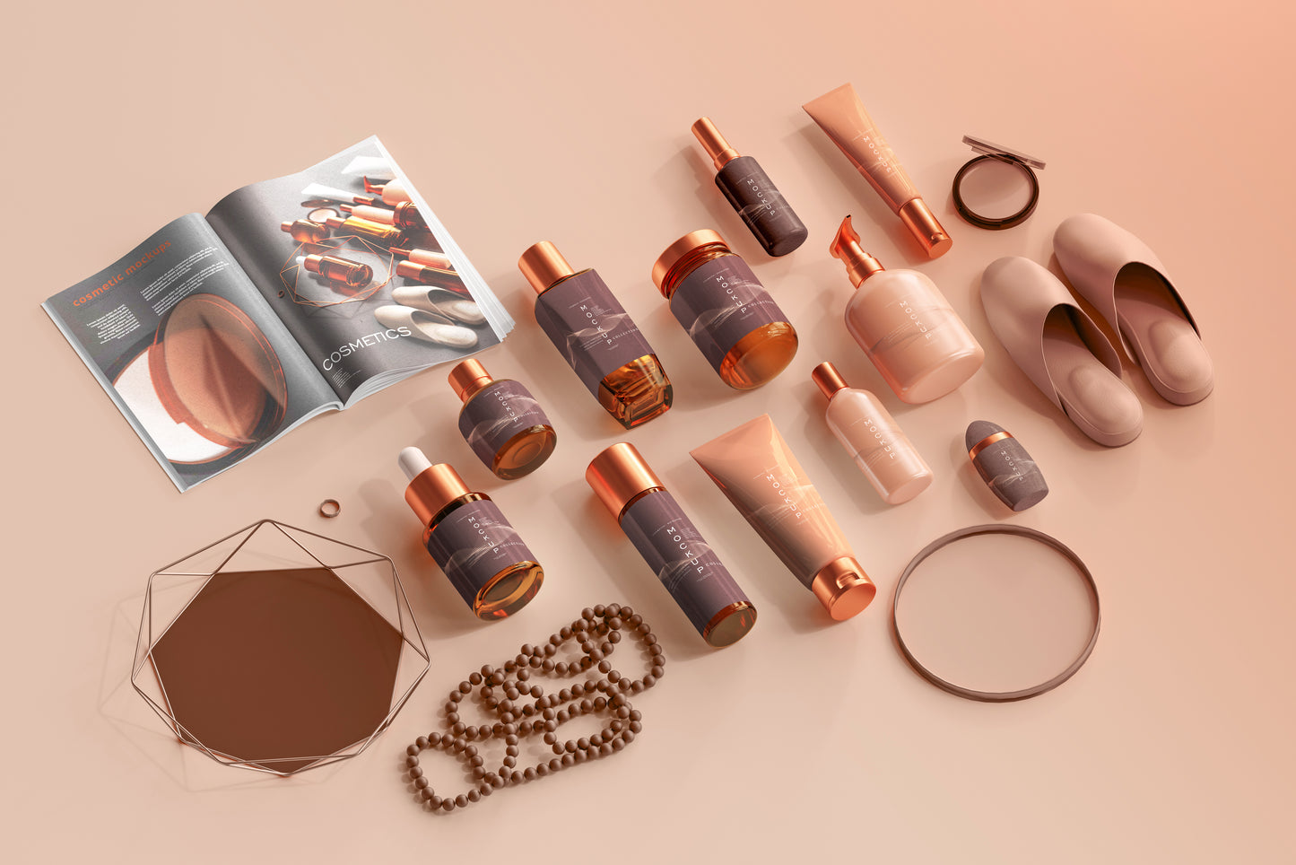 390+ Cosmetic Branding Mockup Scenes