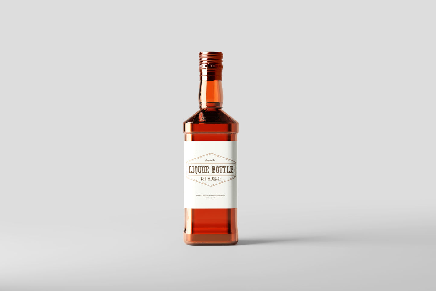 Square Hard Liquor Bottle Mockups