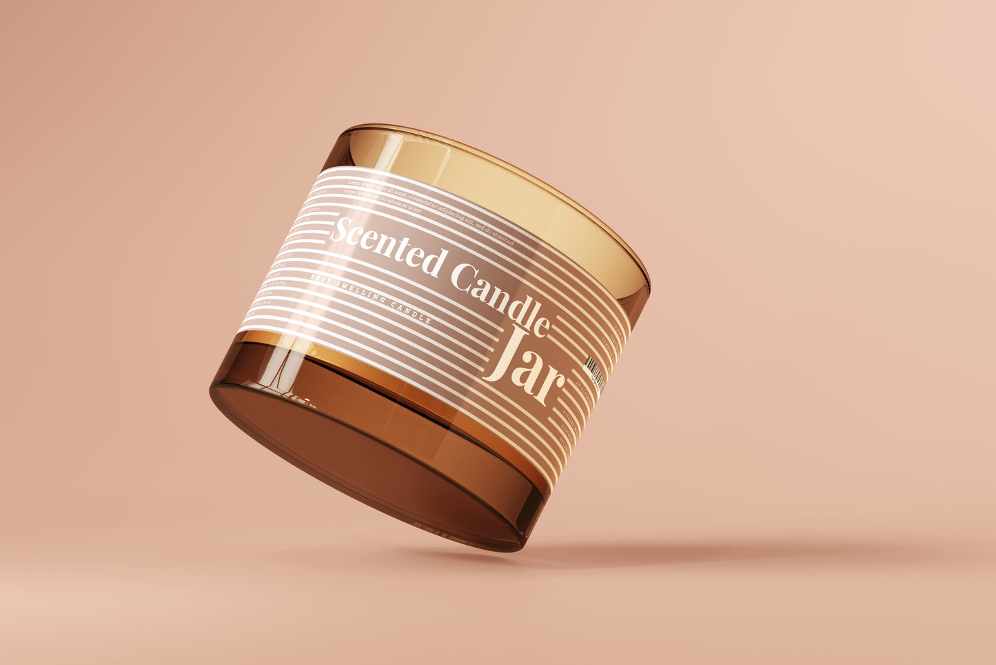 Amber Glass Candle Jar Mockups