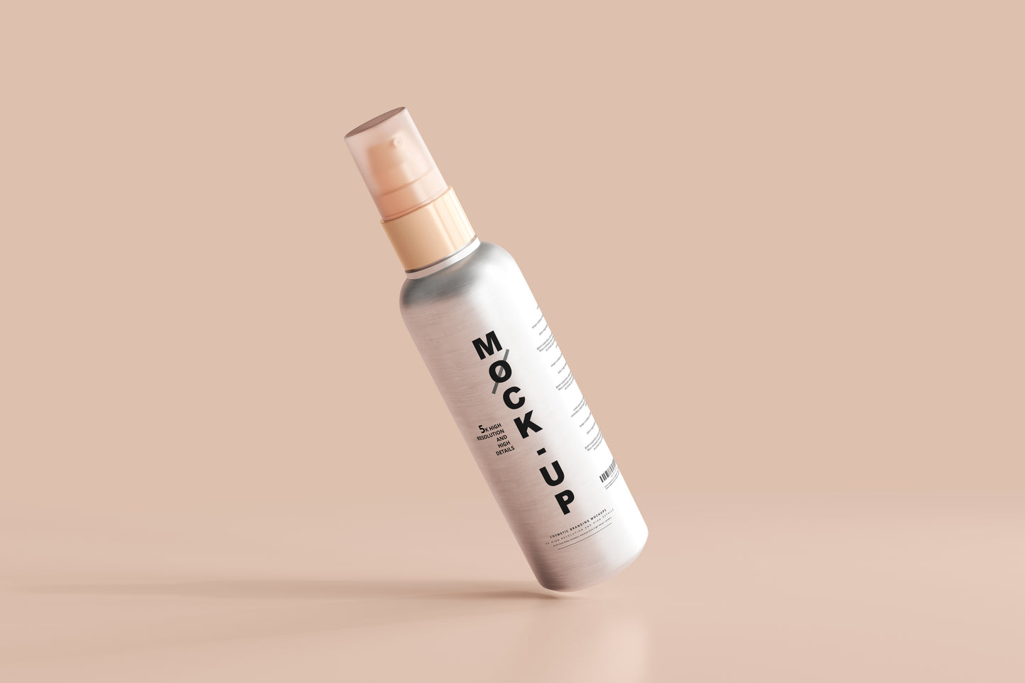 Aluminum Body Cosmetic Spray Bottle Mockup