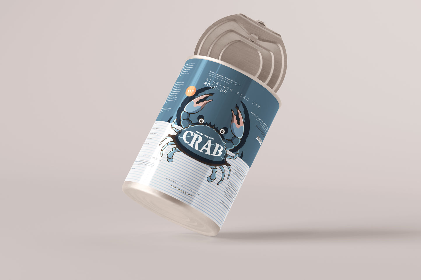 Easy Open Large Food Can Mockup