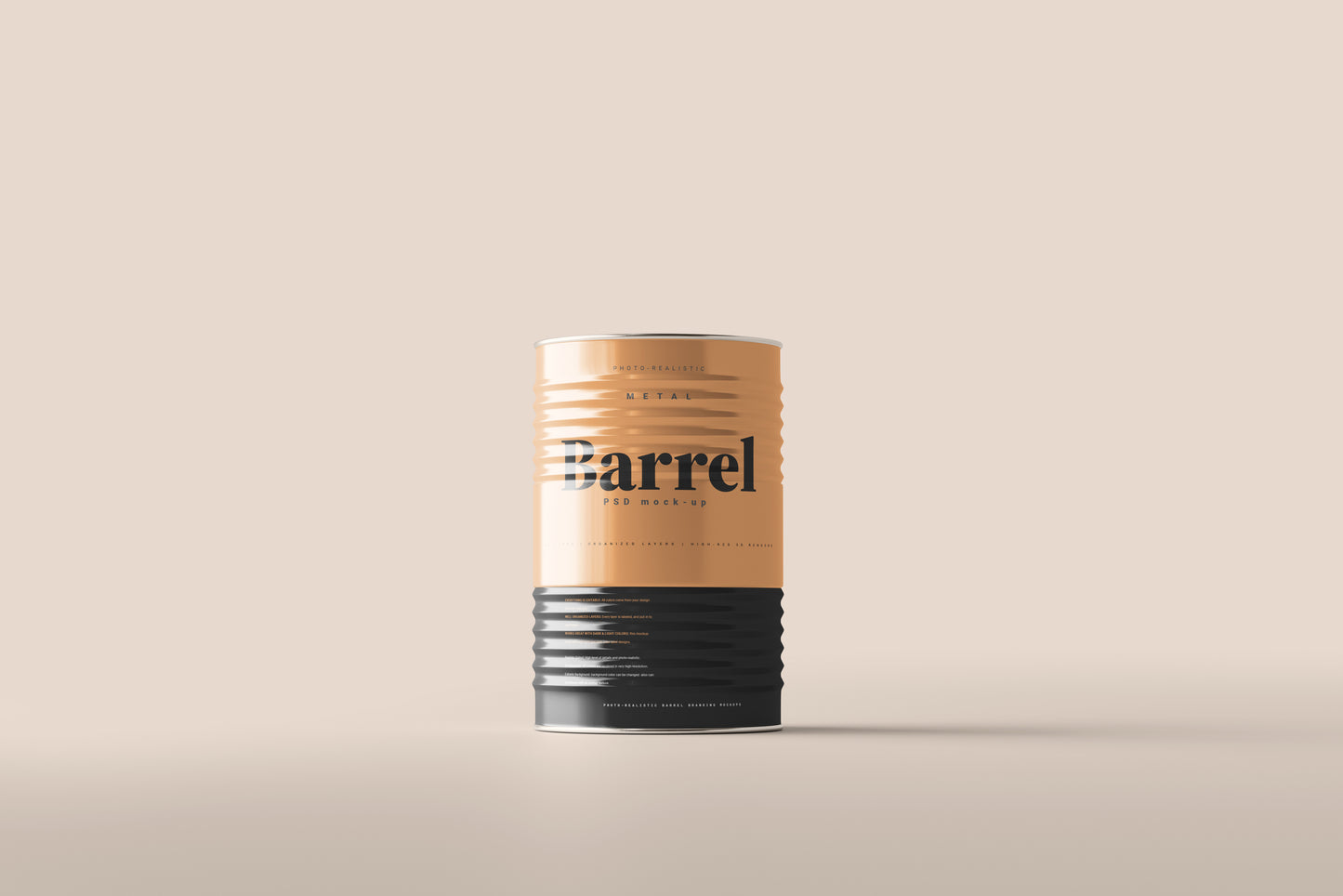 Drum Barrel Mockup