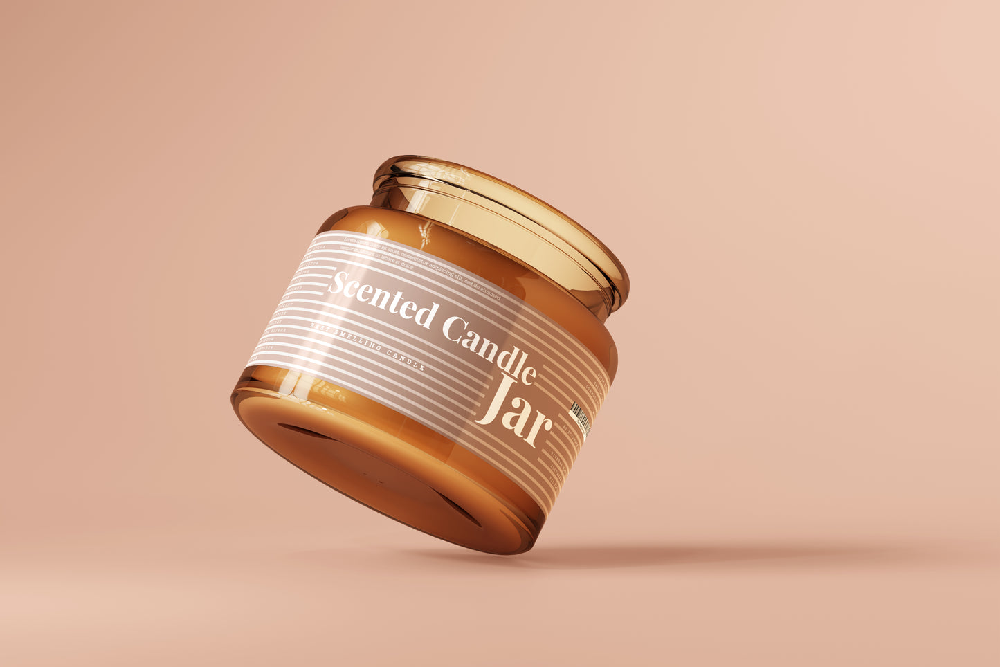 Amber Glass Candle Jar Mockups