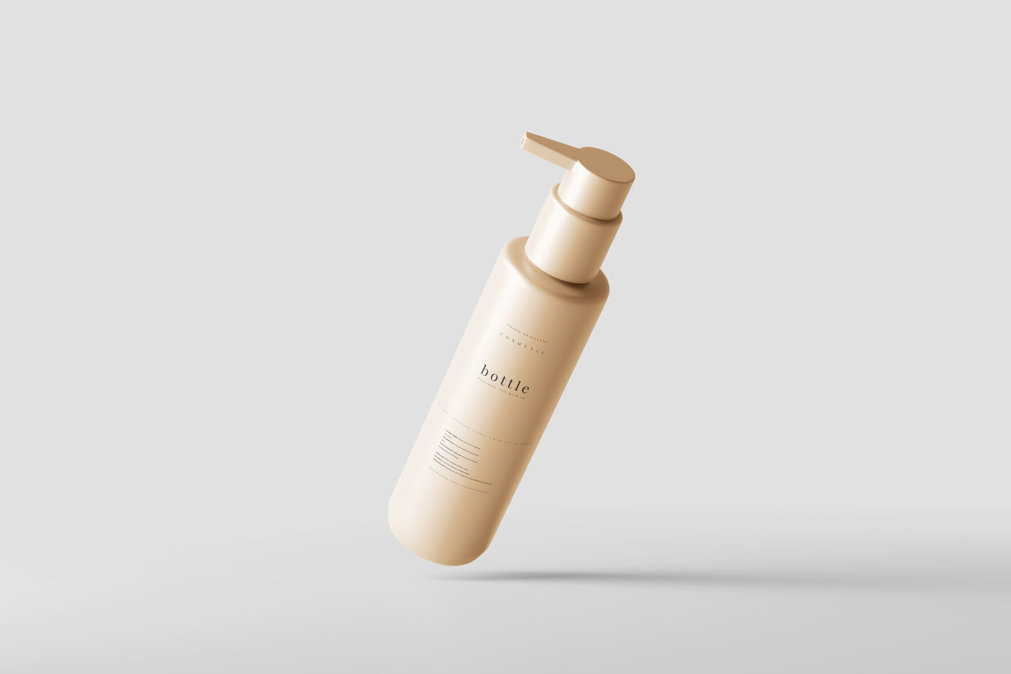 Slim Plastic Pump Dispenser Bottle Mockup