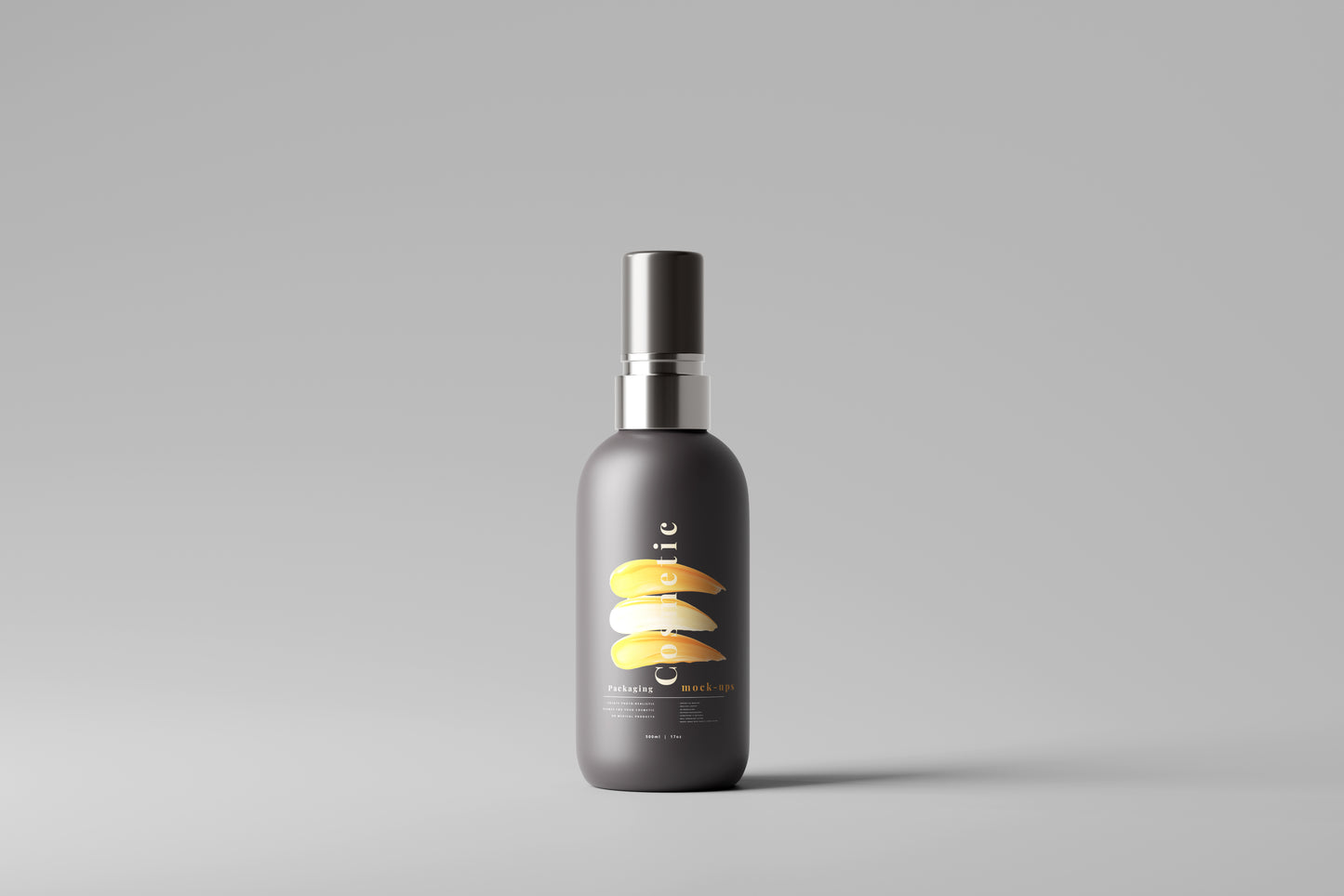 Dark Color Plastic Spray Bottle Mockup