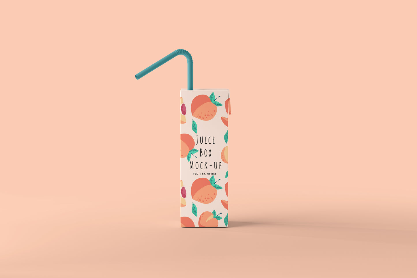 Juice Packet Carton Box Mockup