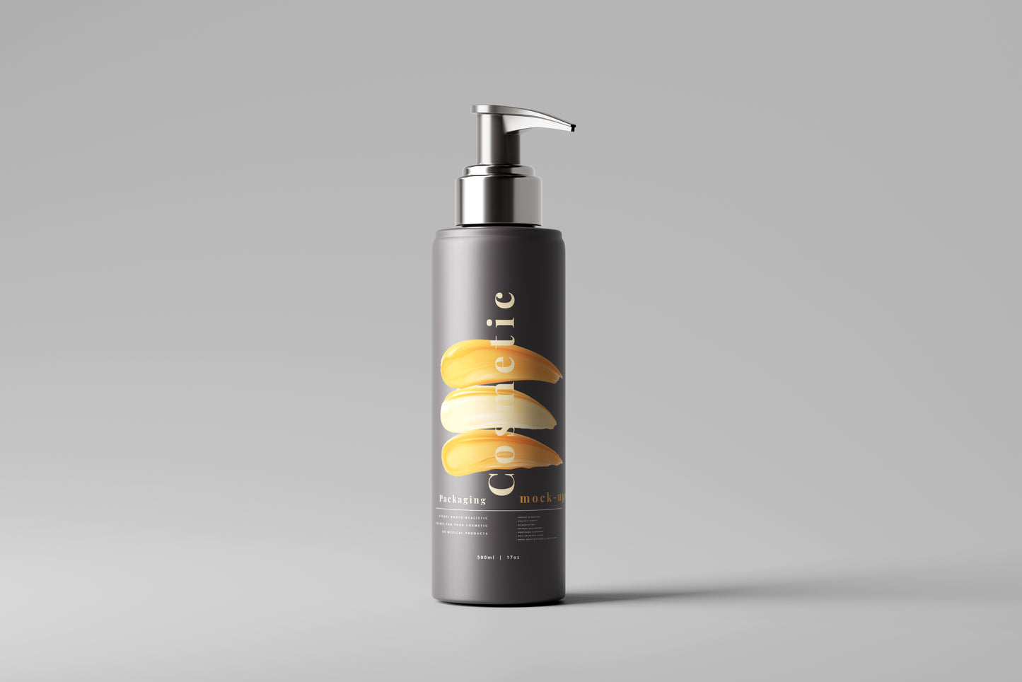 Dark Color Plastic Pump Dispenser Bottle Mockup