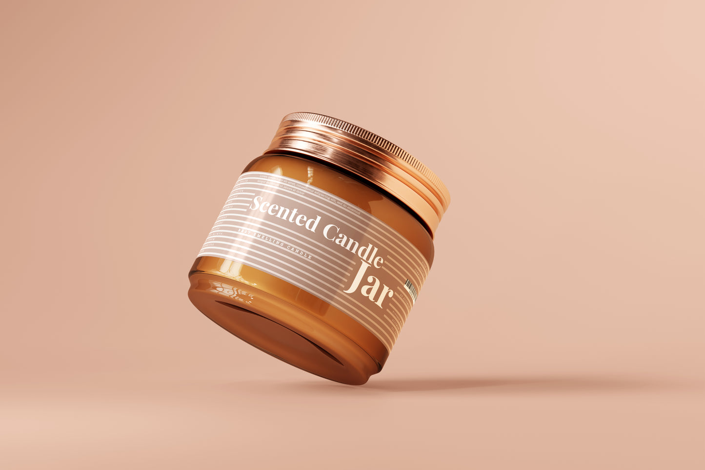 Amber Glass Candle Jar Mockups