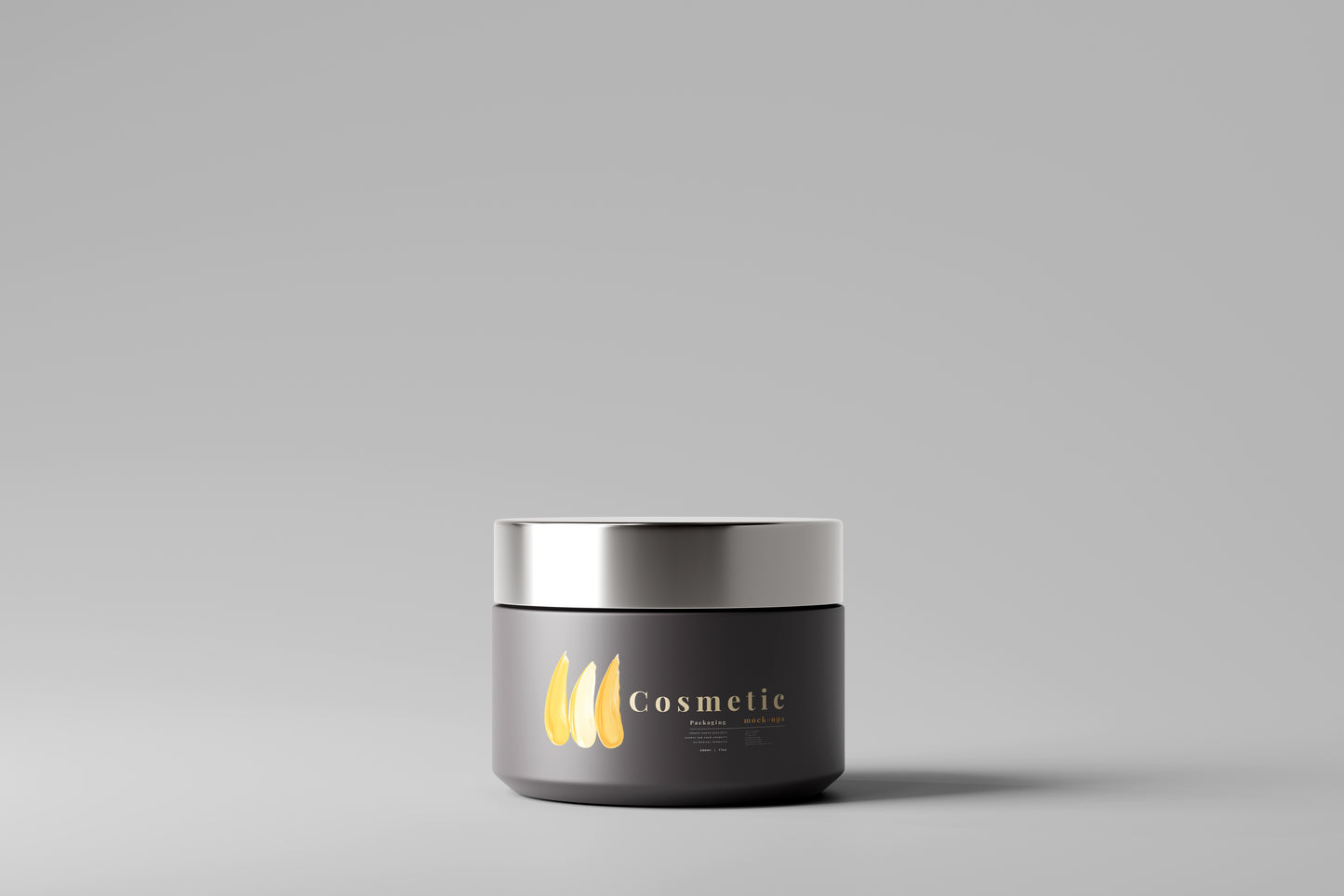 Dark Color Plastic Jar Mockup