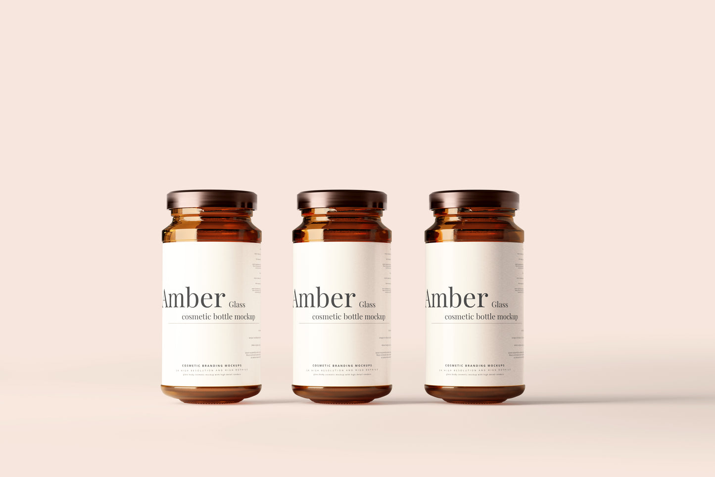 Amber Glass Jar Mockups