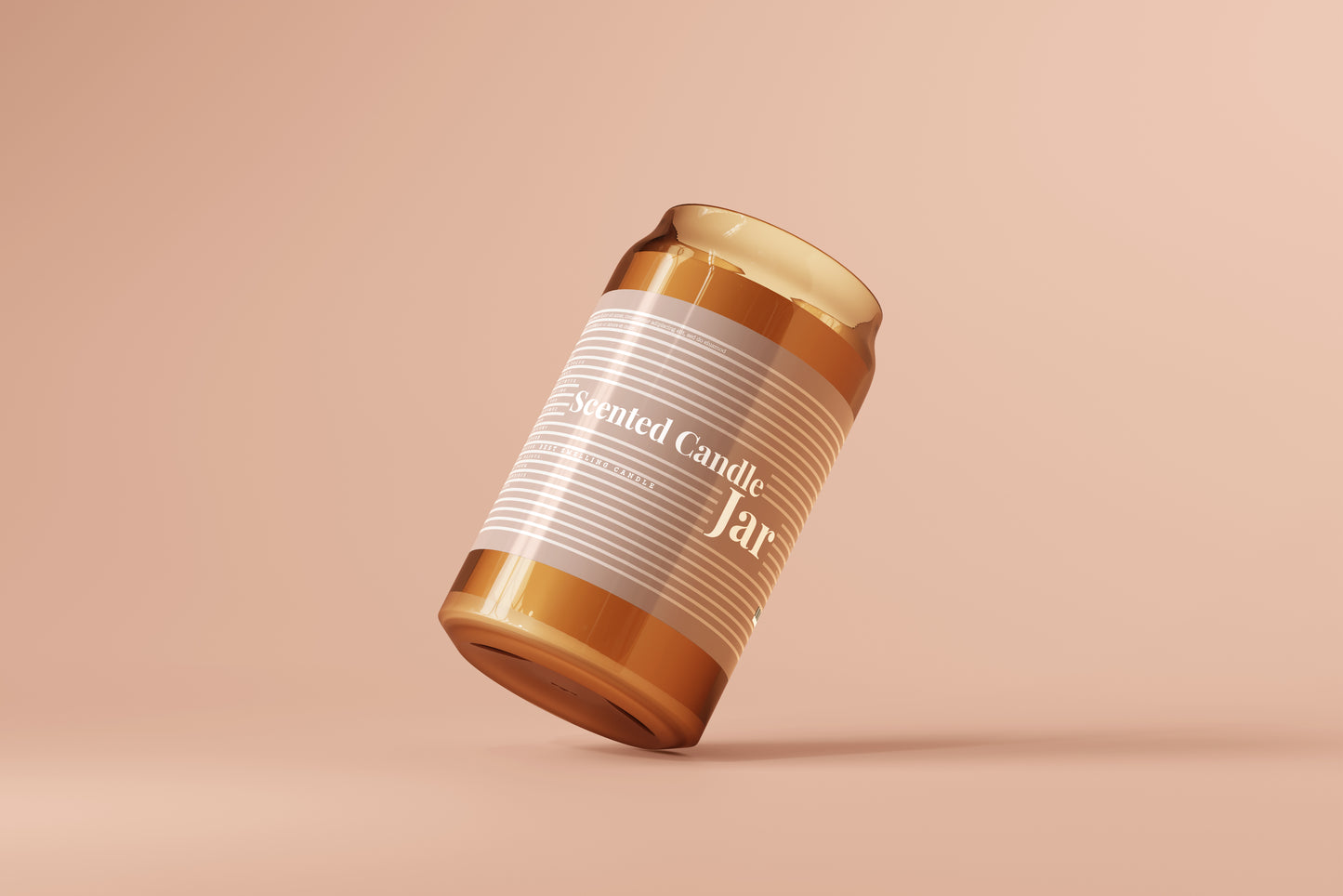 Amber Glass Candle Jar Mockups