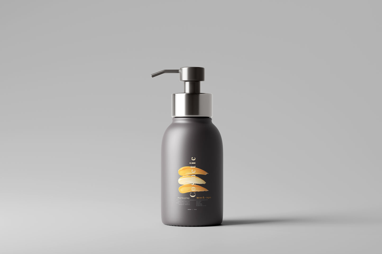Dark Color Plastic Pump Dispenser Bottle Mockup