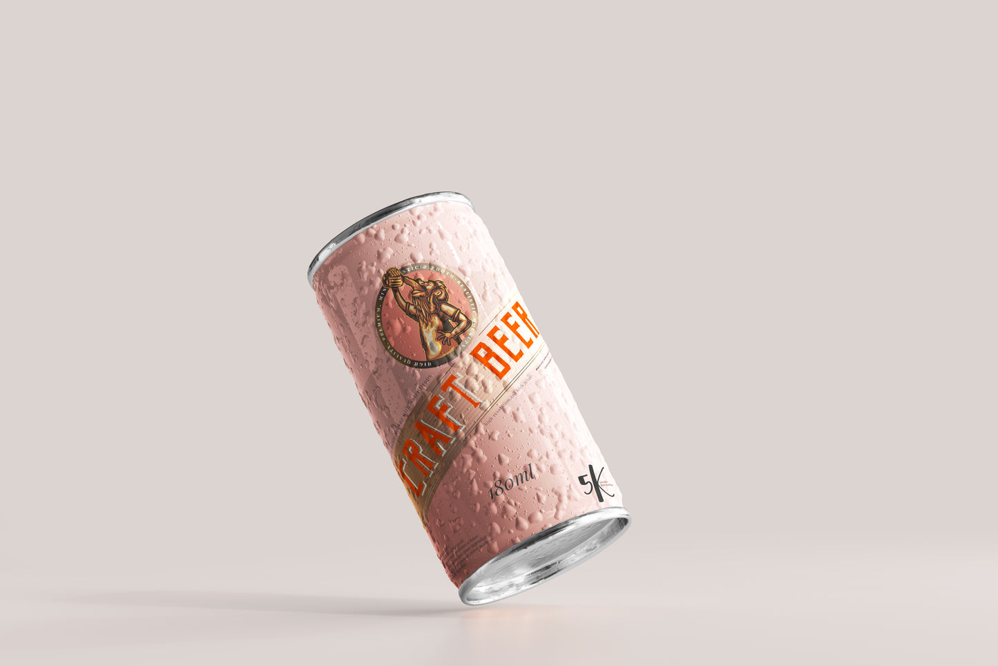 Small Soda or Beer Can Mockup with Condensation Effect