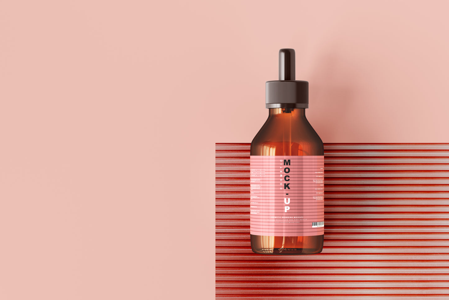 Amber Glass Dropper Bottle Mockups