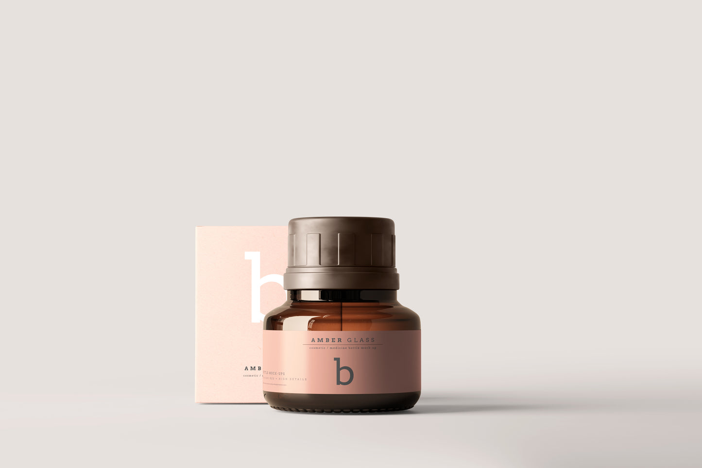 Amber Glass Bottle Mockups