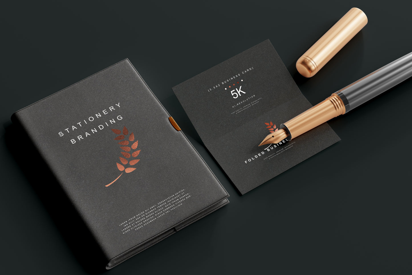 Folded Business Card Mockups