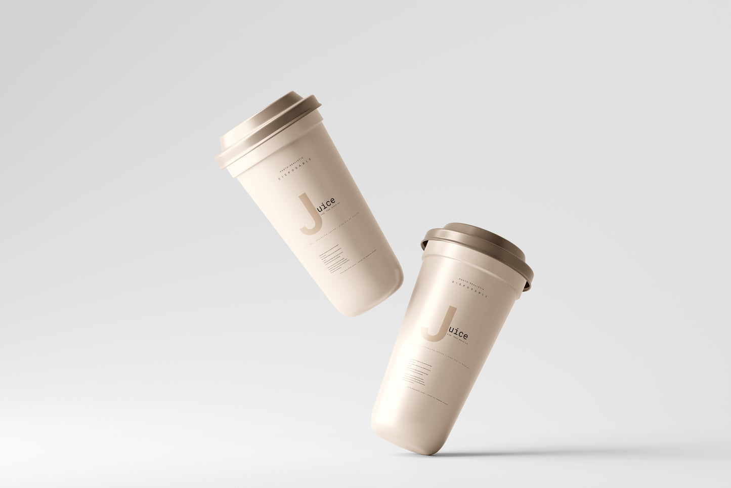 Disposable Plastic Cup Mockup