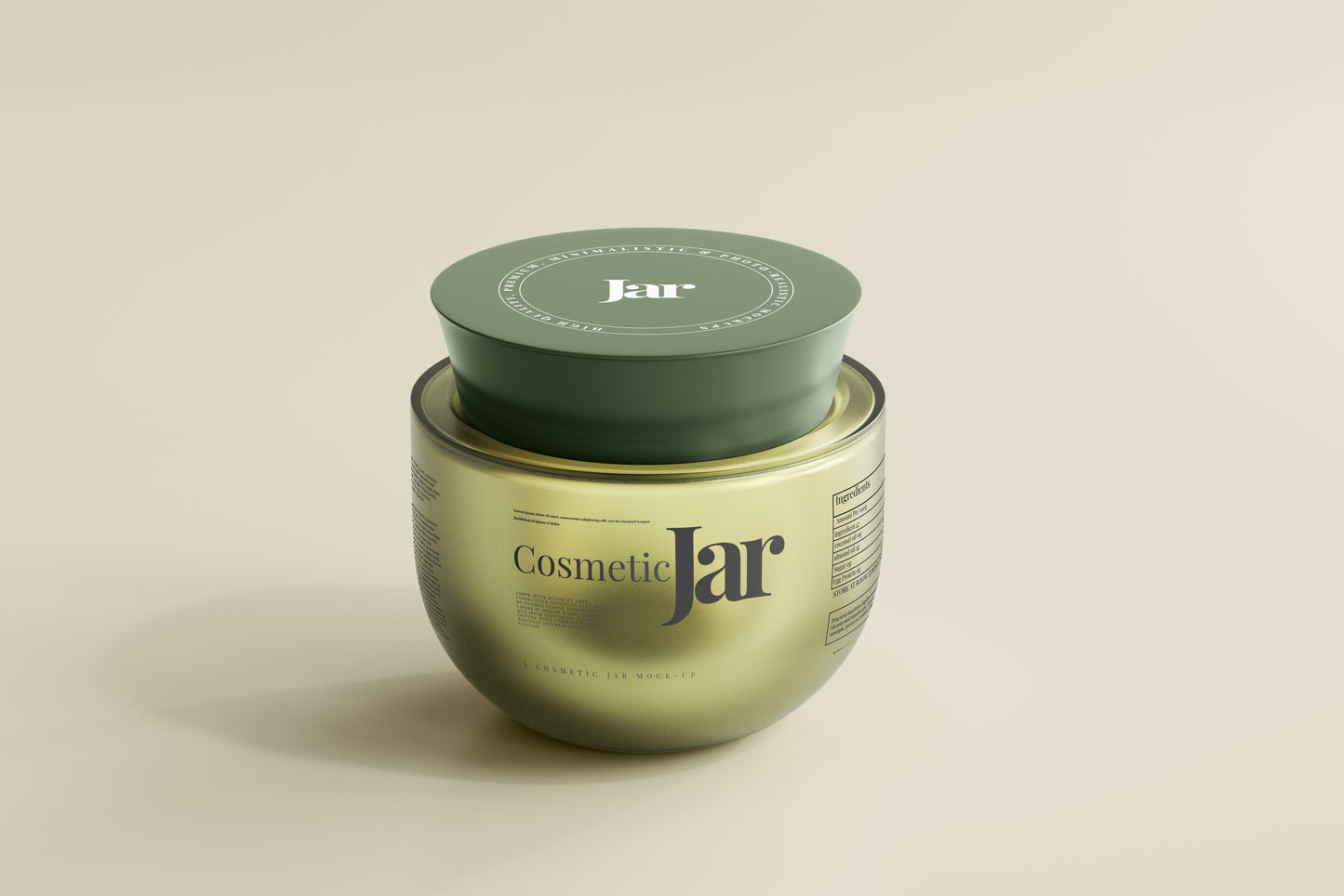 Glass Cosmetic Jar Mockups