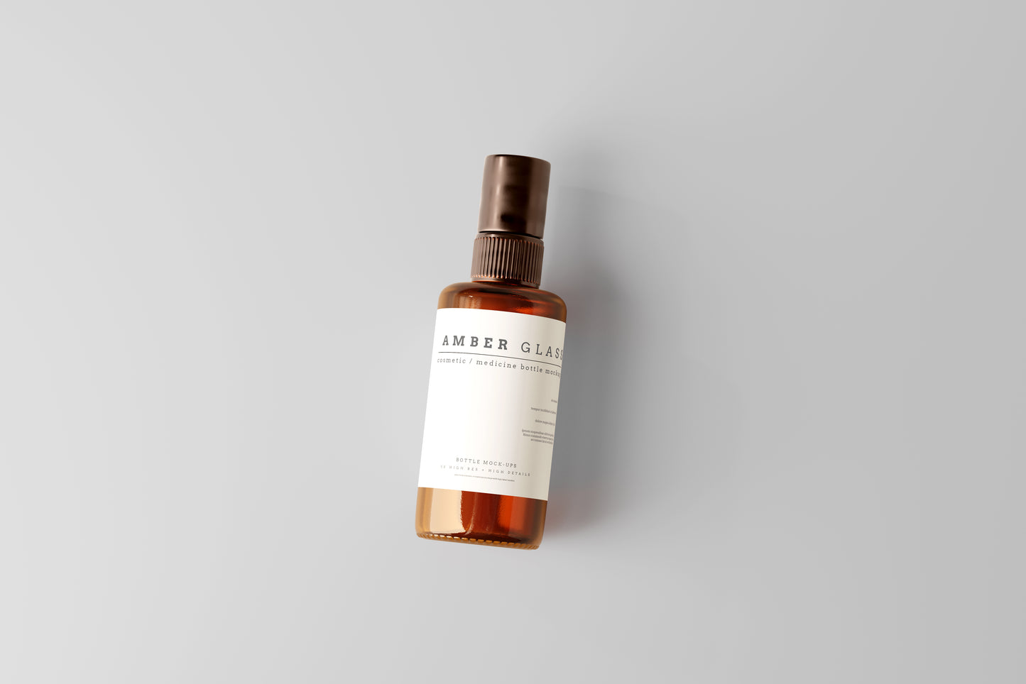 Amber Glass Spray Bottle Mockups