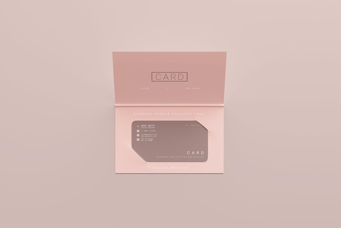 Business Card with Holder Mockup