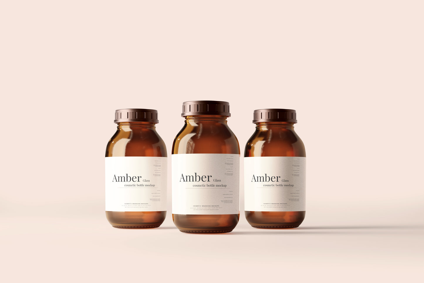 Amber Glass Bottle Mockup