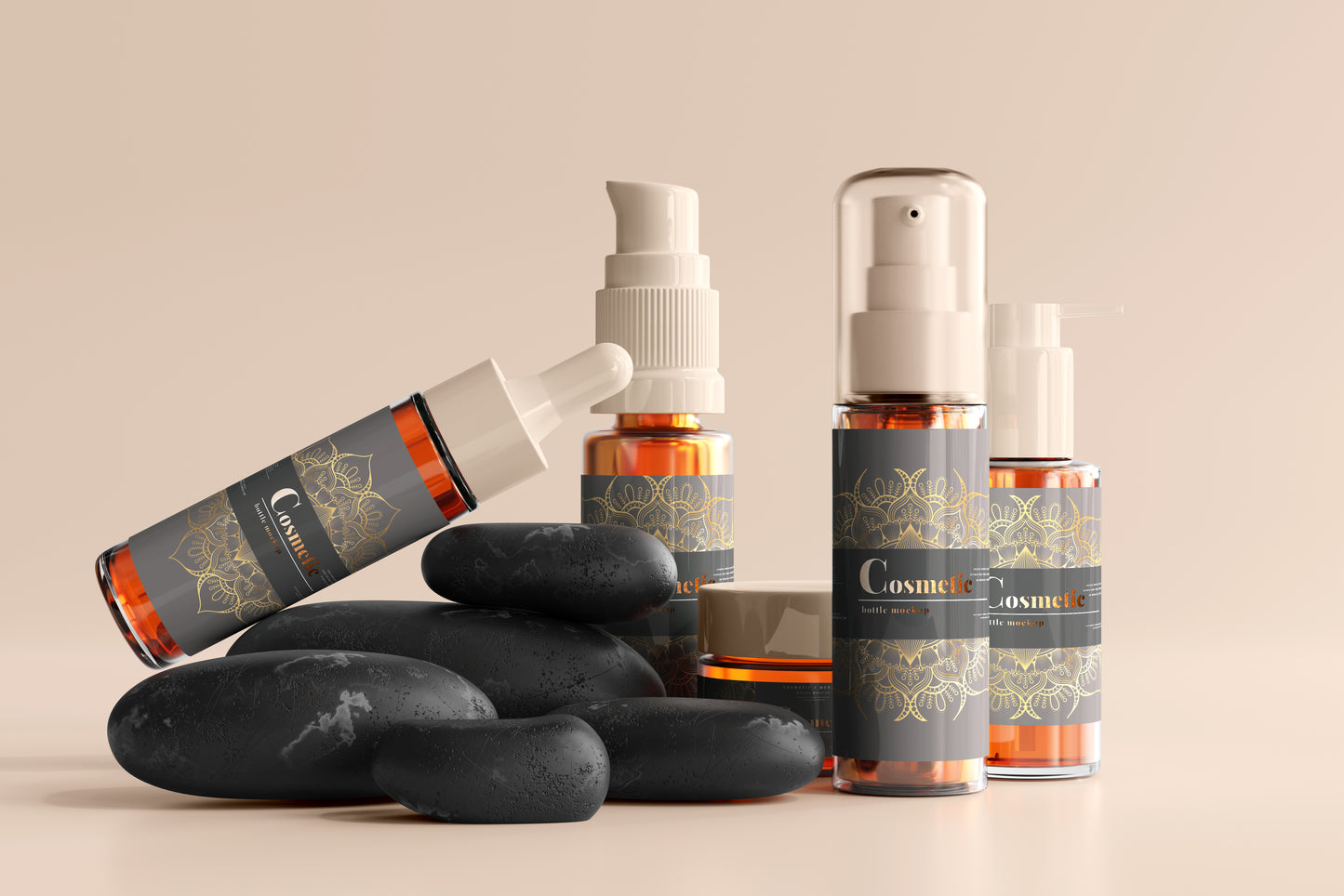 Cosmetic Branding Mockup Scenes