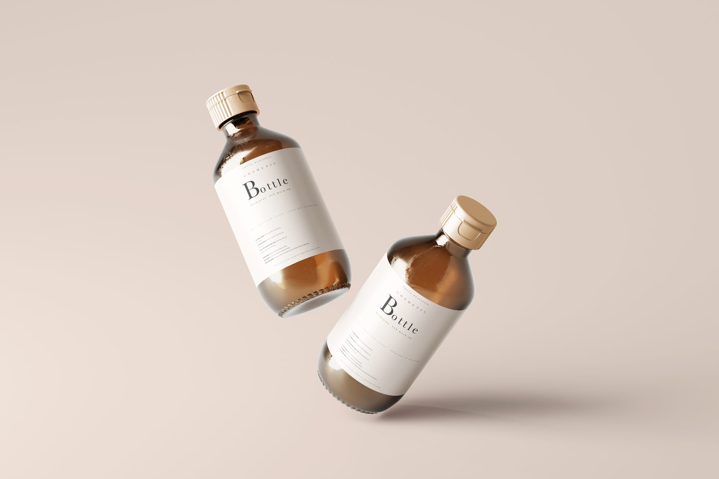 Amber Bottle Mockup