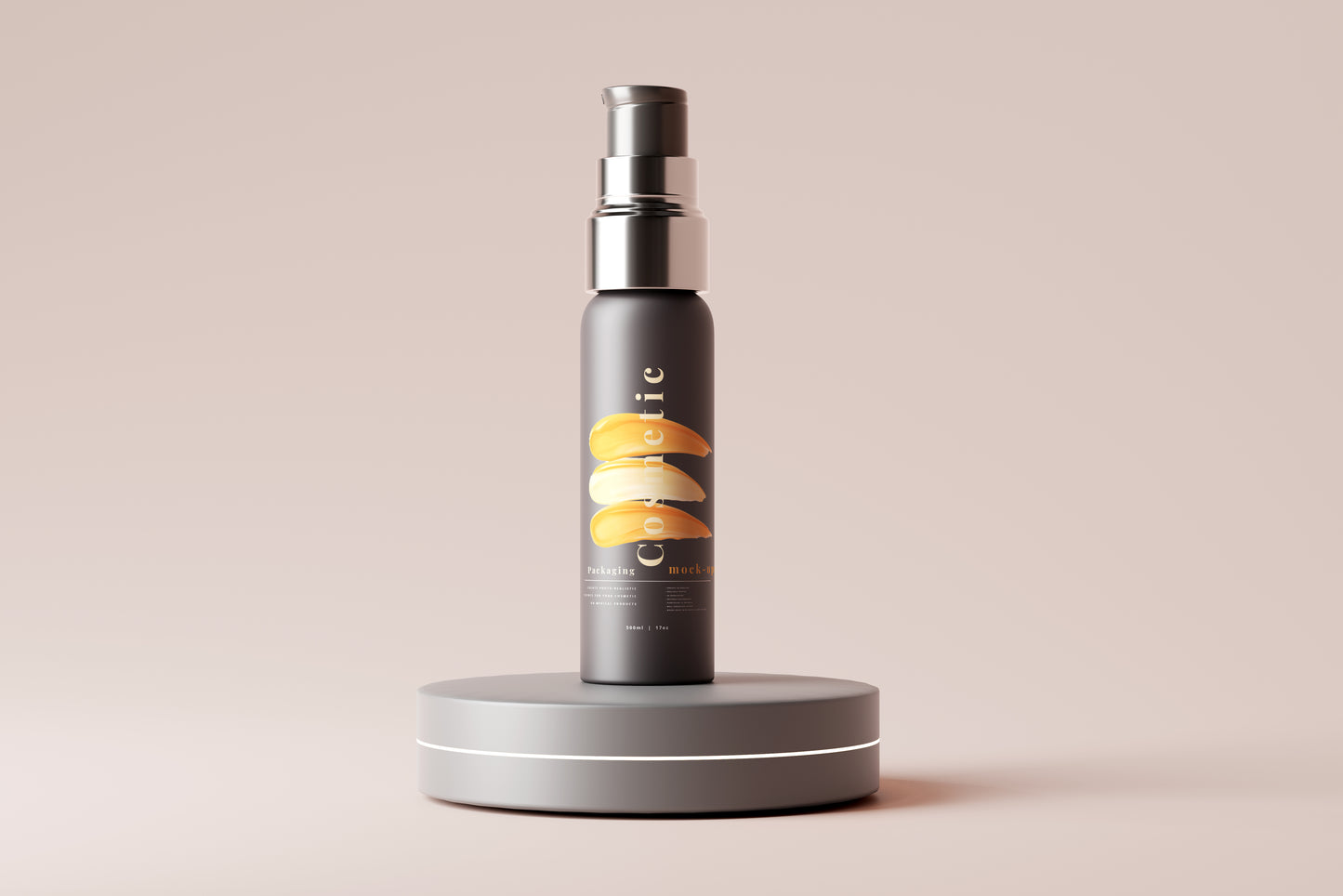 Dark Color Plastic Spray Bottle Mockup