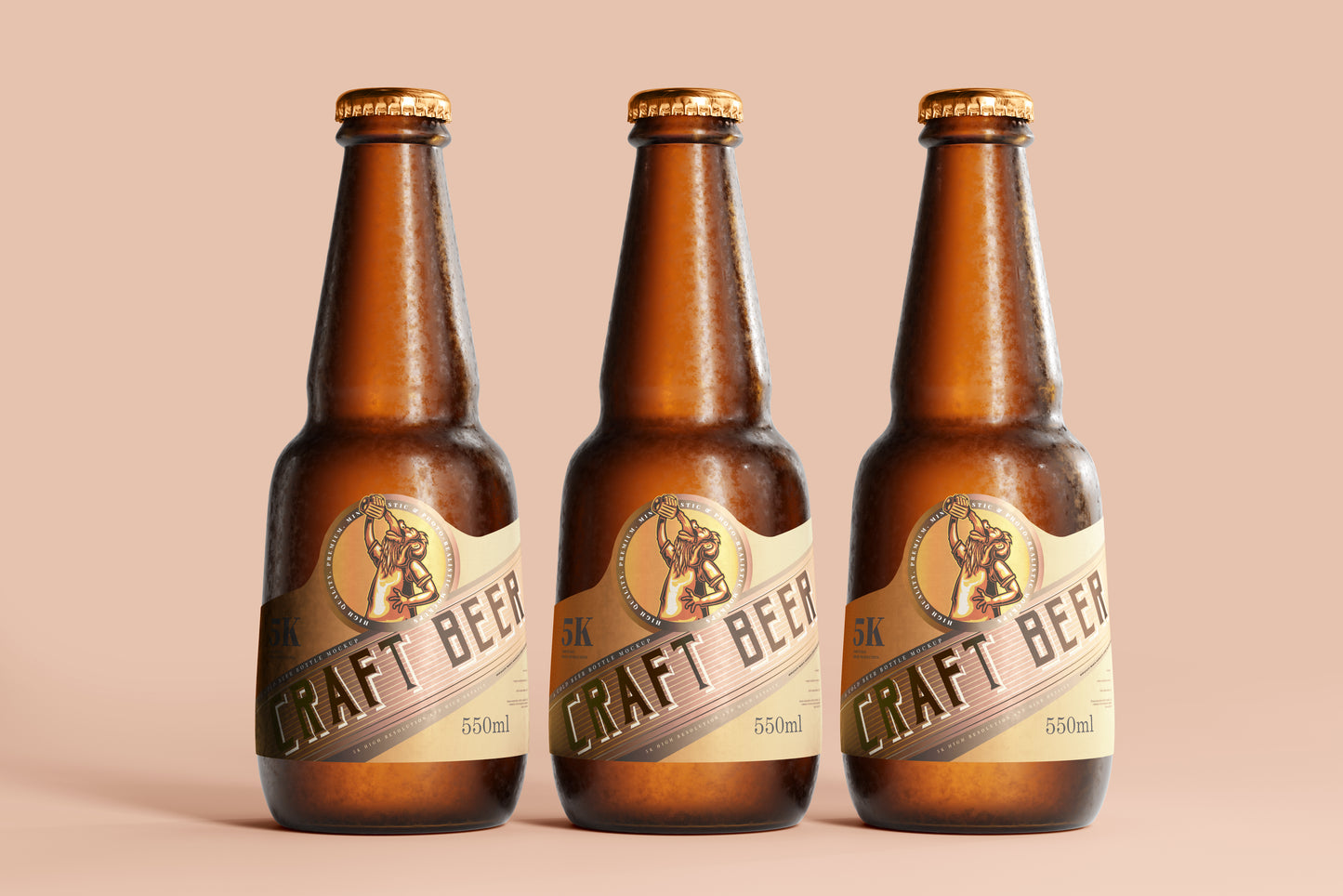 Cold Beer Bottle Mockups