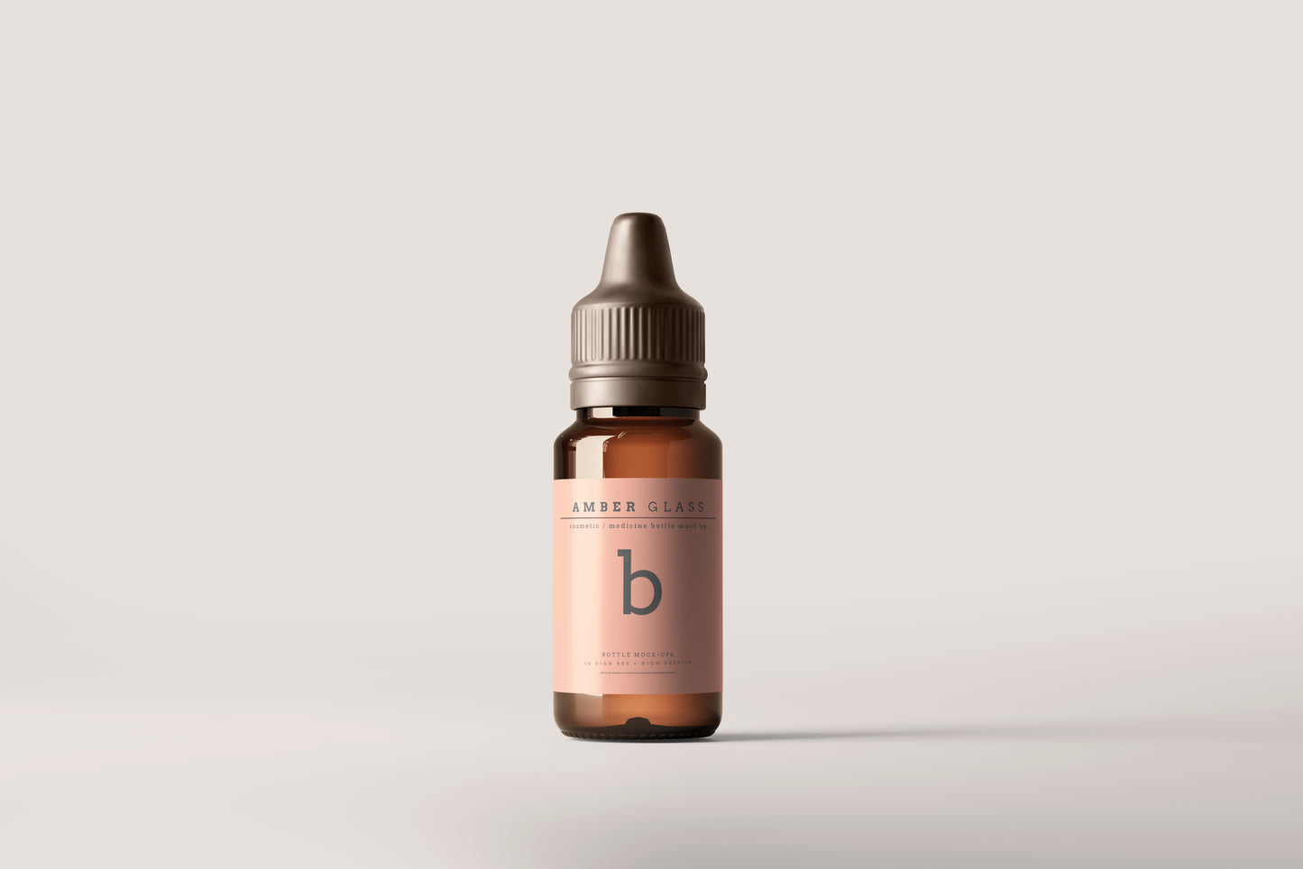 Amber Glass Dropper Bottle Mockups