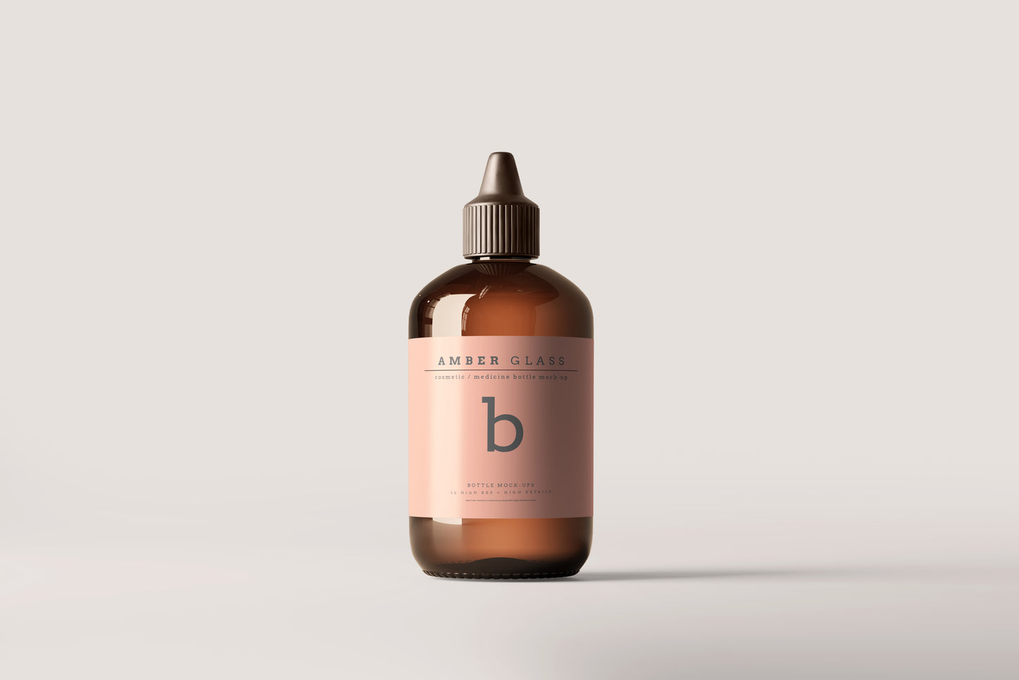 Amber Glass Bottle Mockups