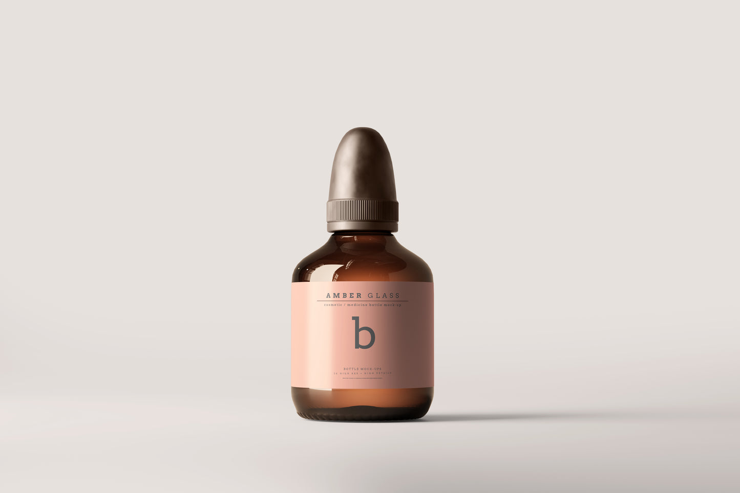 Amber Glass Bottle Mockups