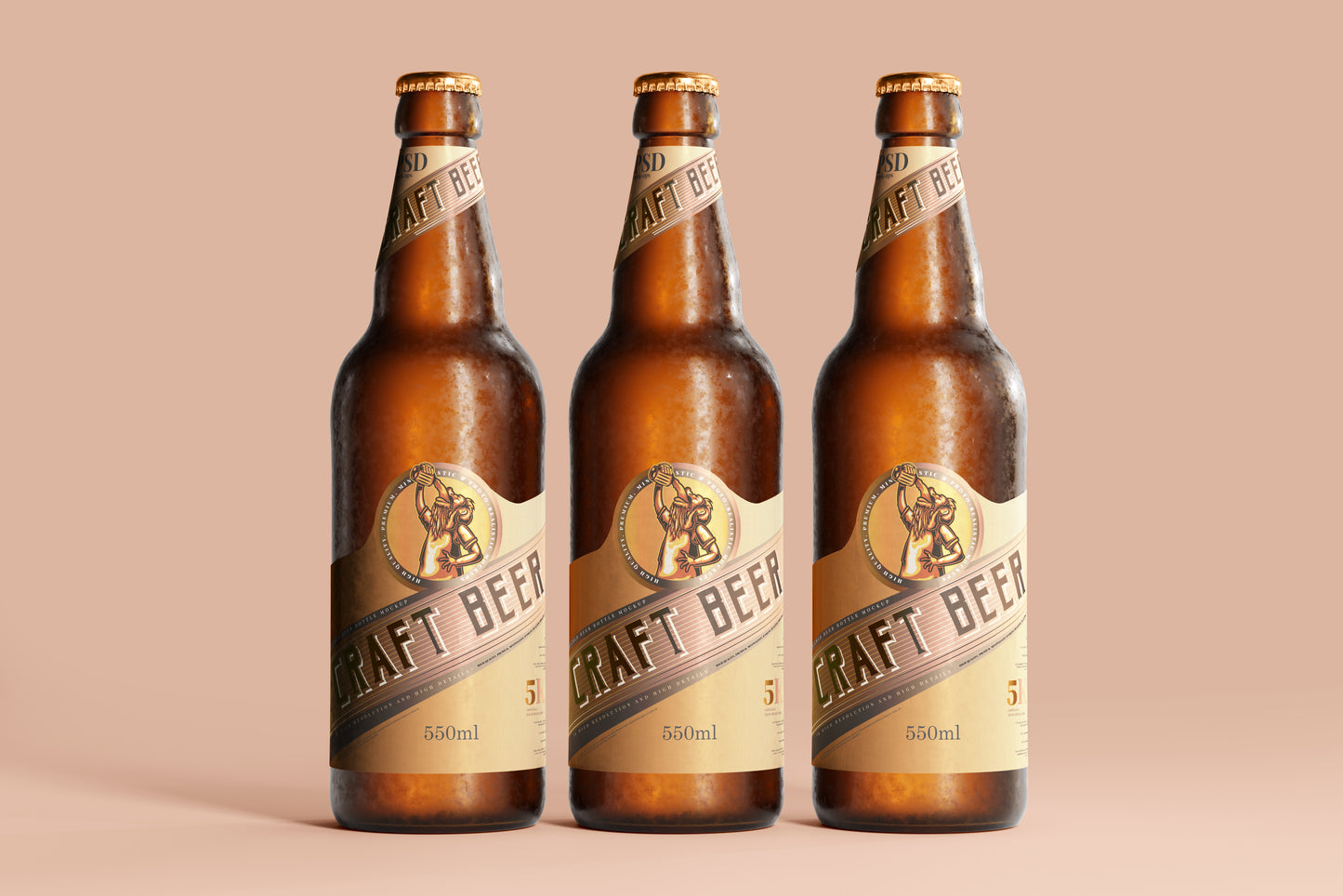 Cold Beer Bottle Mockups
