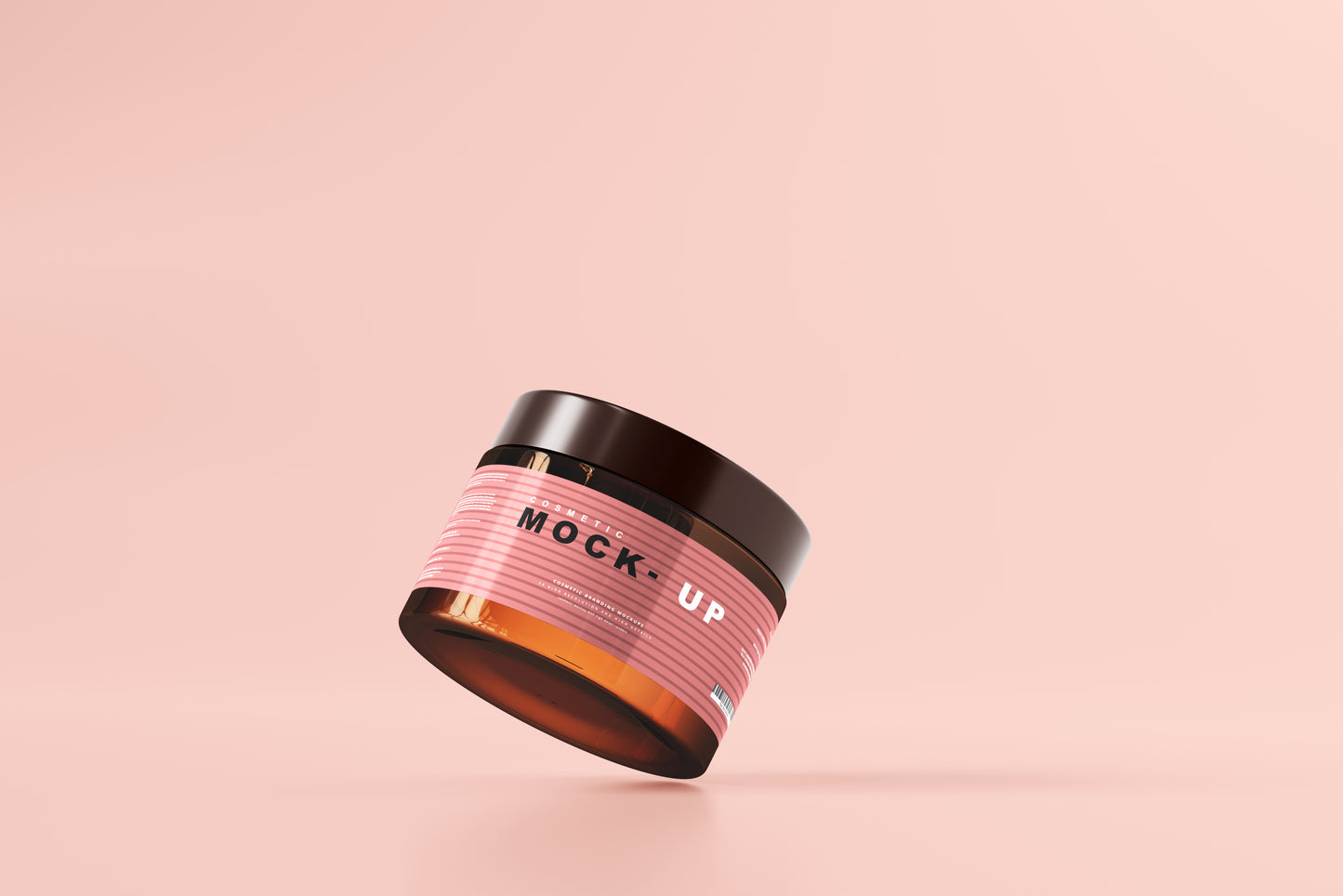 Amber Glass Cosmetic Jar Mockups