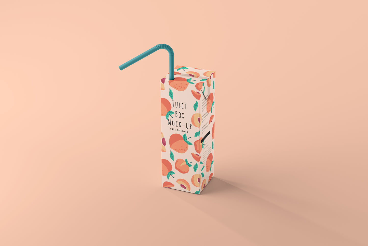 Juice Packet Carton Box Mockup