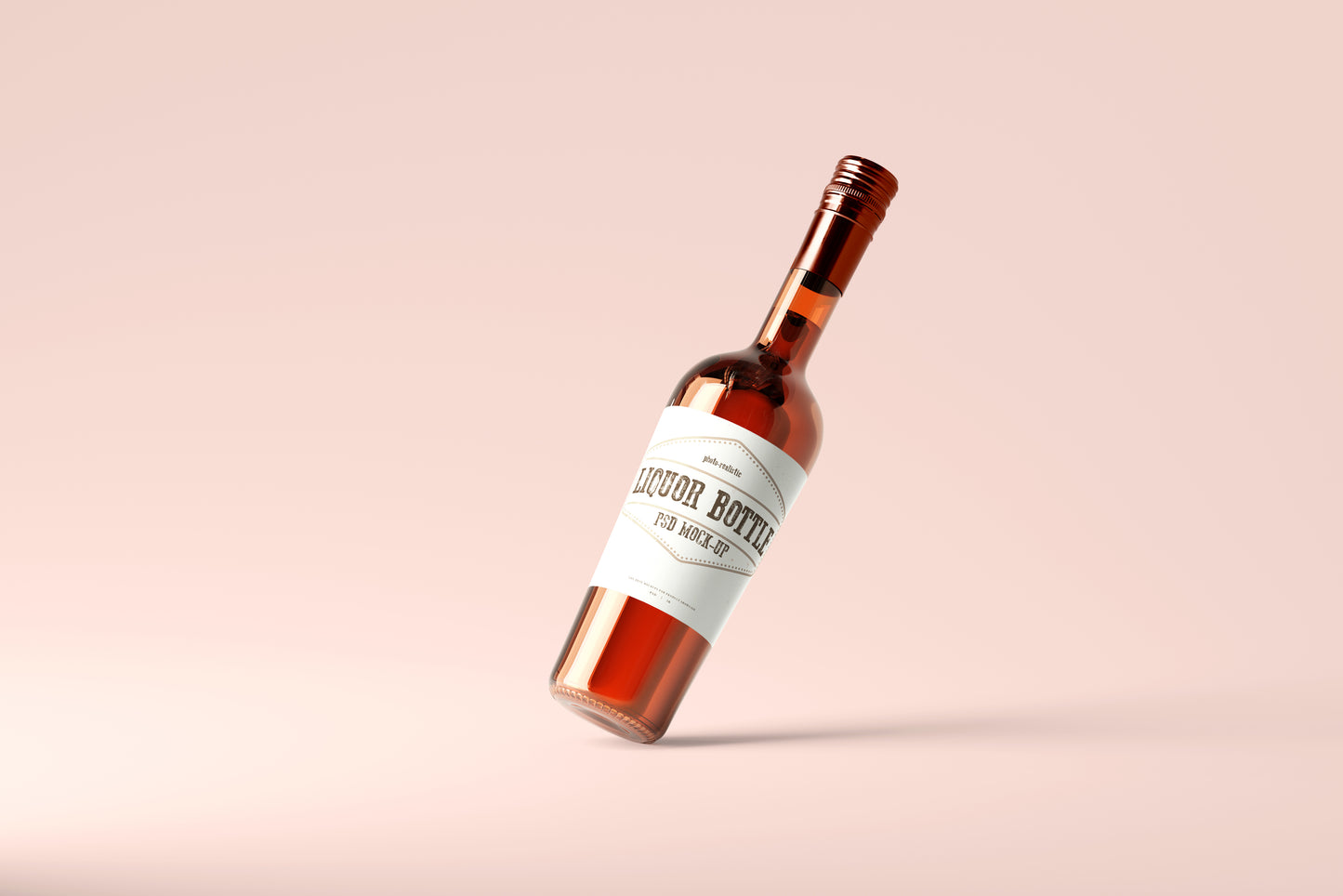 Round Hard Liquor Bottle Mockups