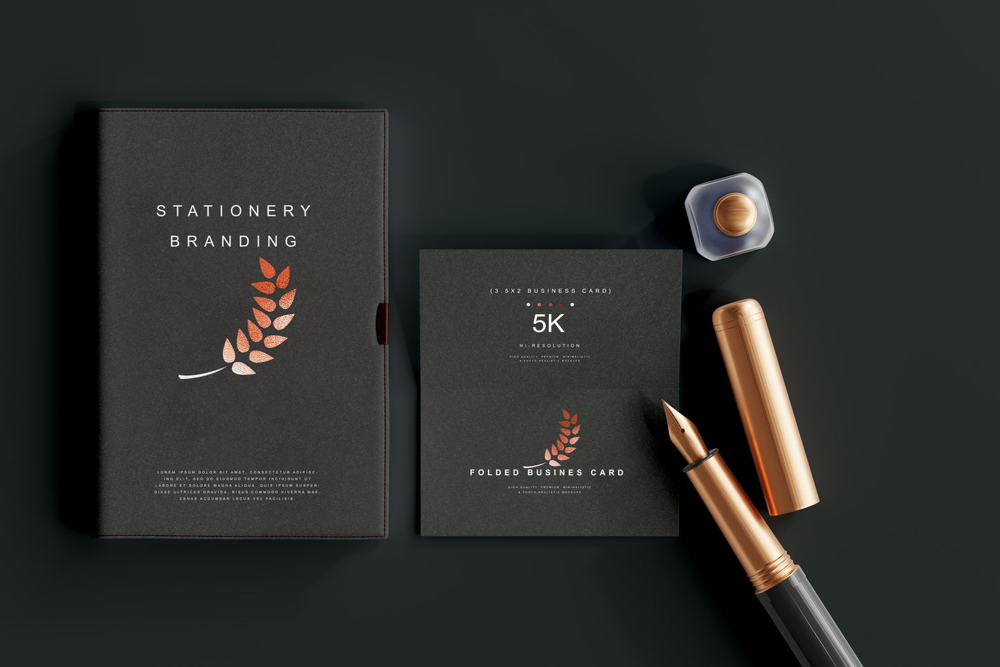 Folded Business Card Mockups