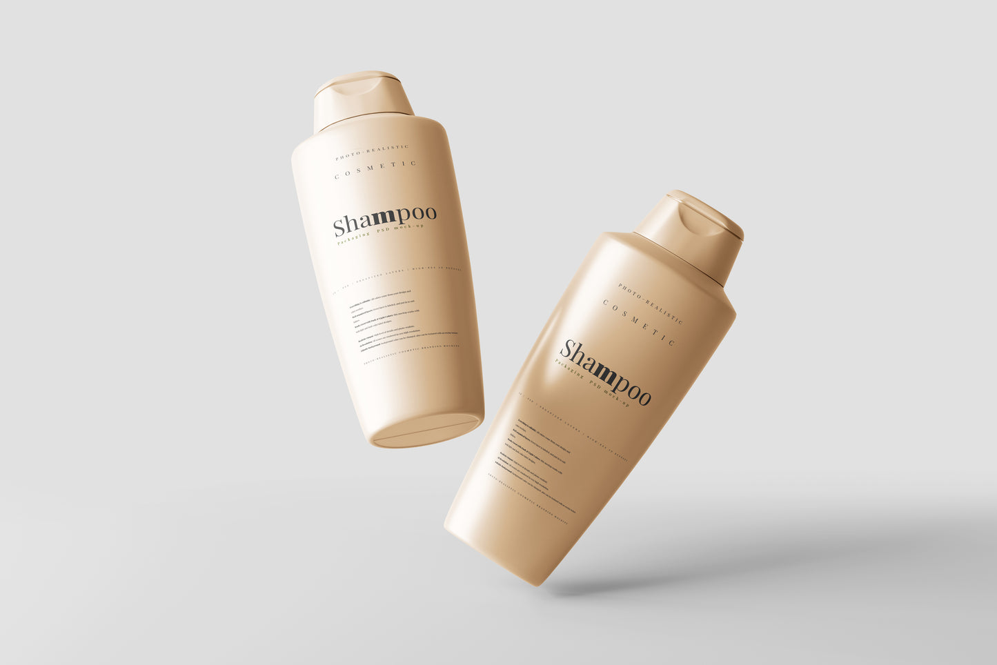 Plastic Shampoo Bottle Mockup