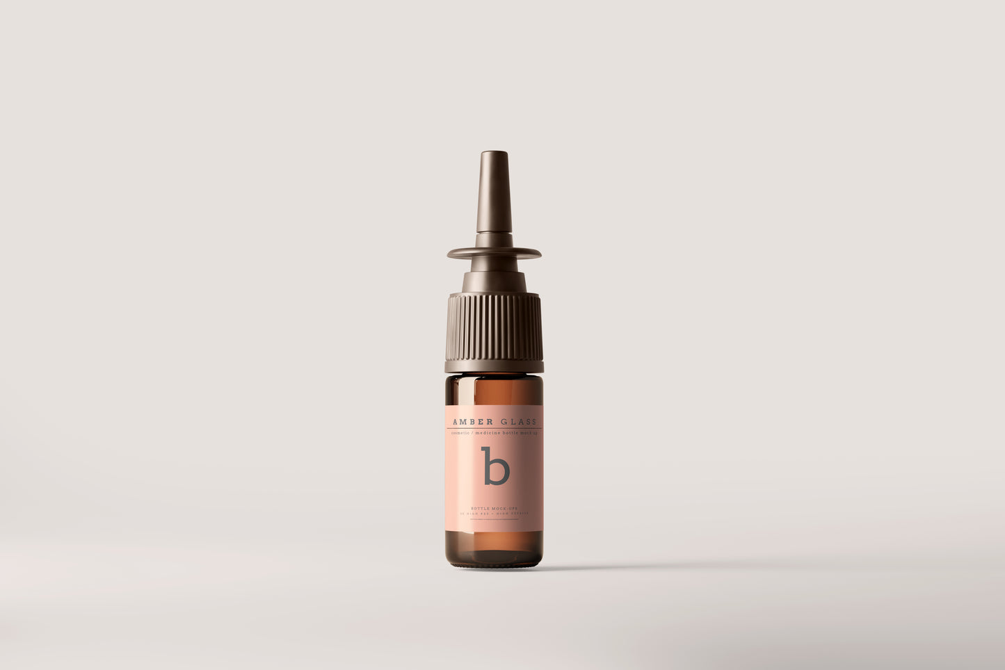 Amber Glass Nasal Spray Bottle Mockups