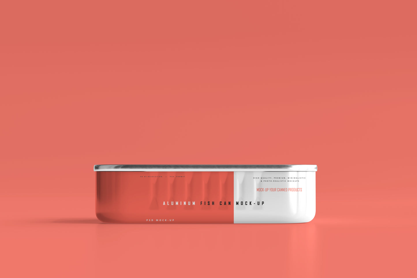 Aluminum Fish Can Mockup