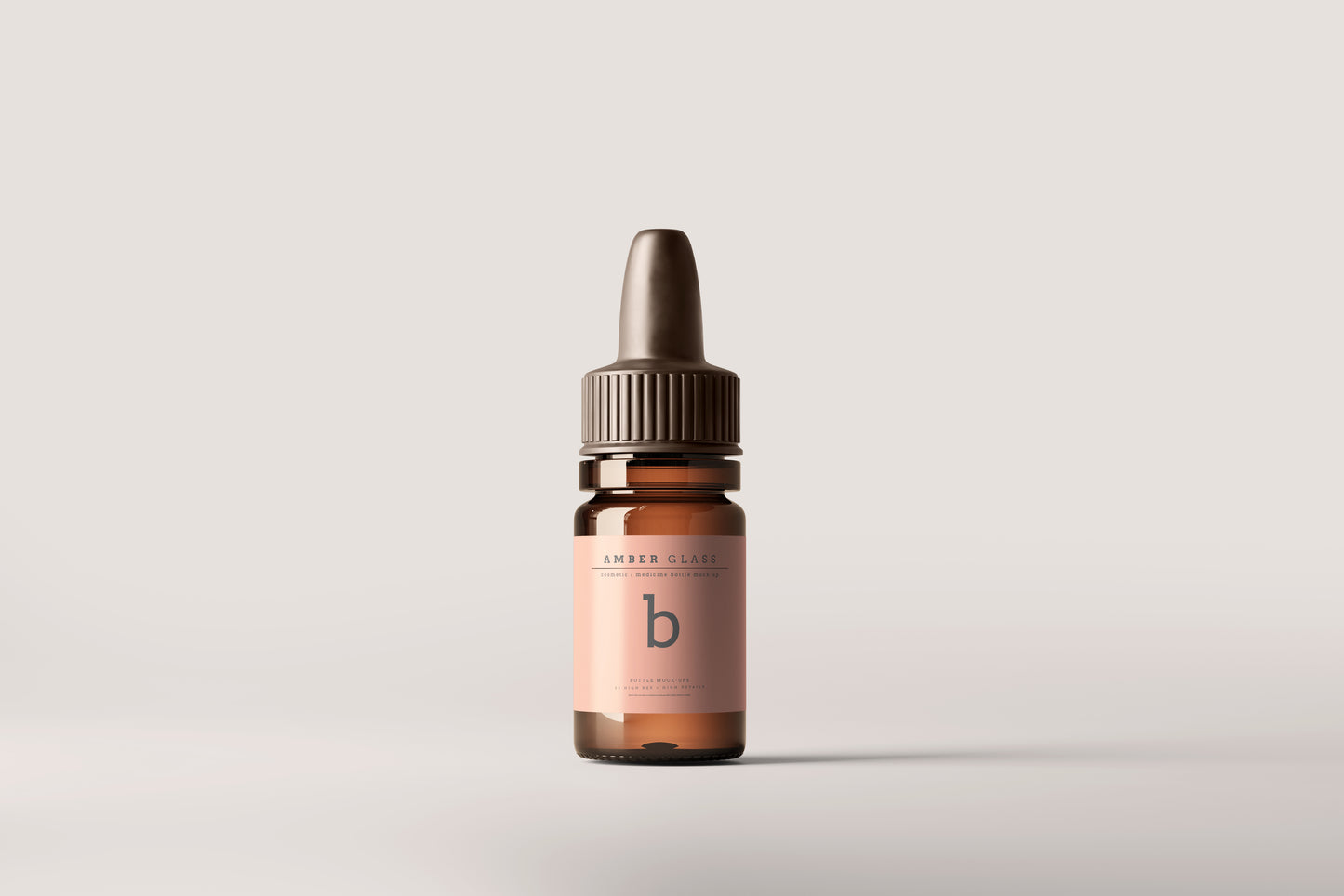 Amber Glass Dropper Bottle Mockups