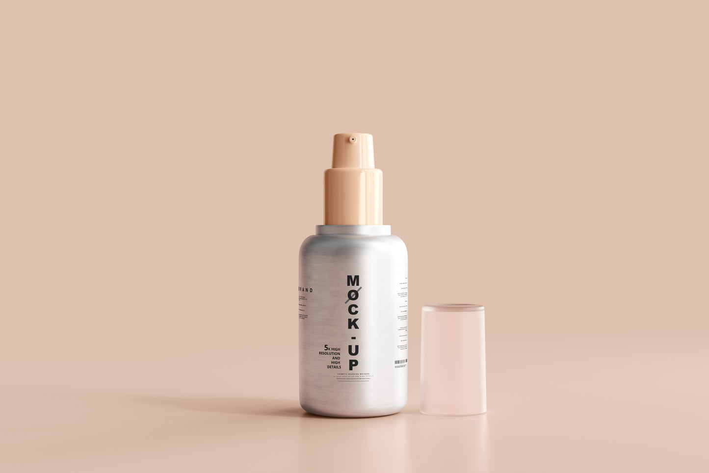 Aluminum Body Cosmetic Spray Bottle Mockup