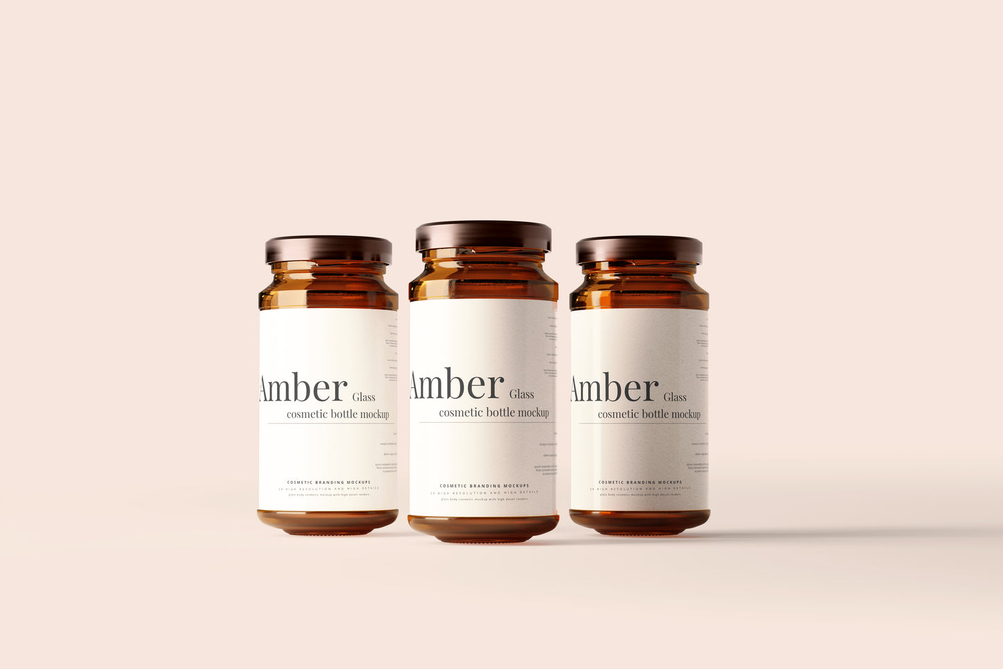 Amber Glass Jar Mockups
