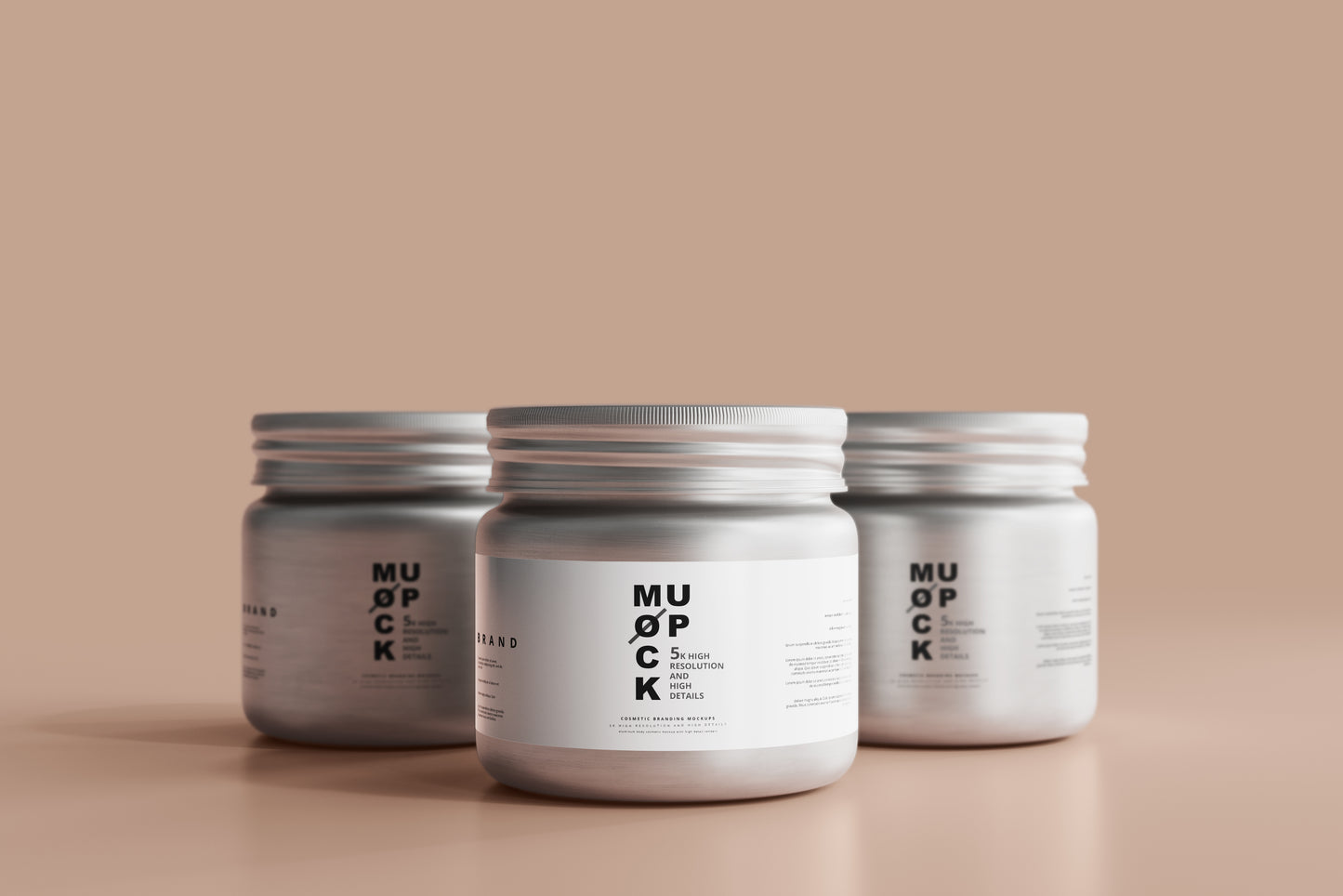 Aluminum Cosmetic Jar Mockup
