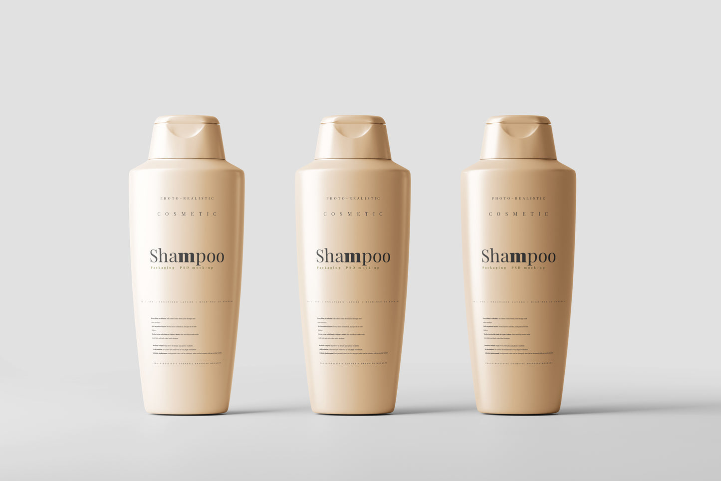 Plastic Shampoo Bottle Mockup