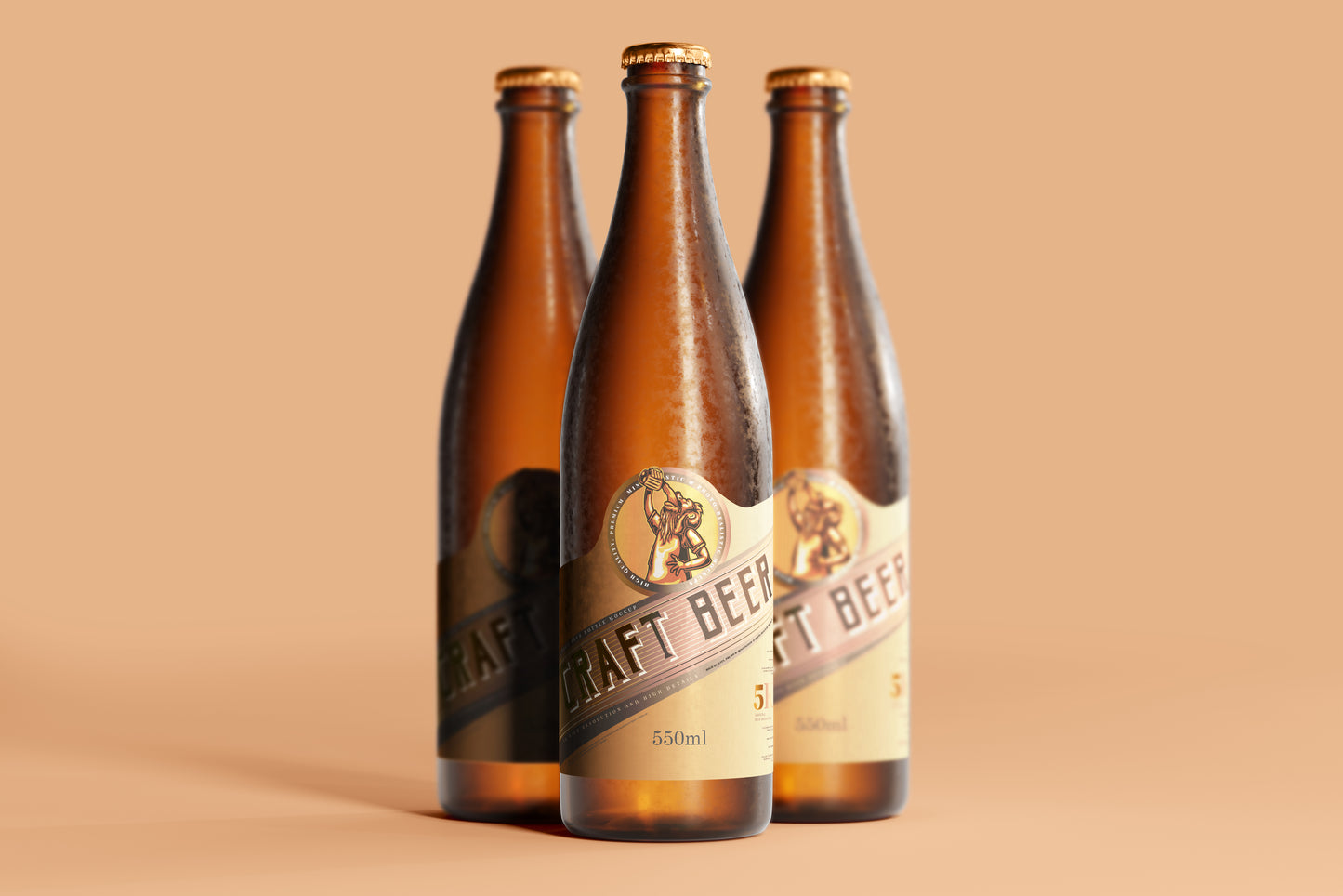 Cold Beer Bottle Mockups