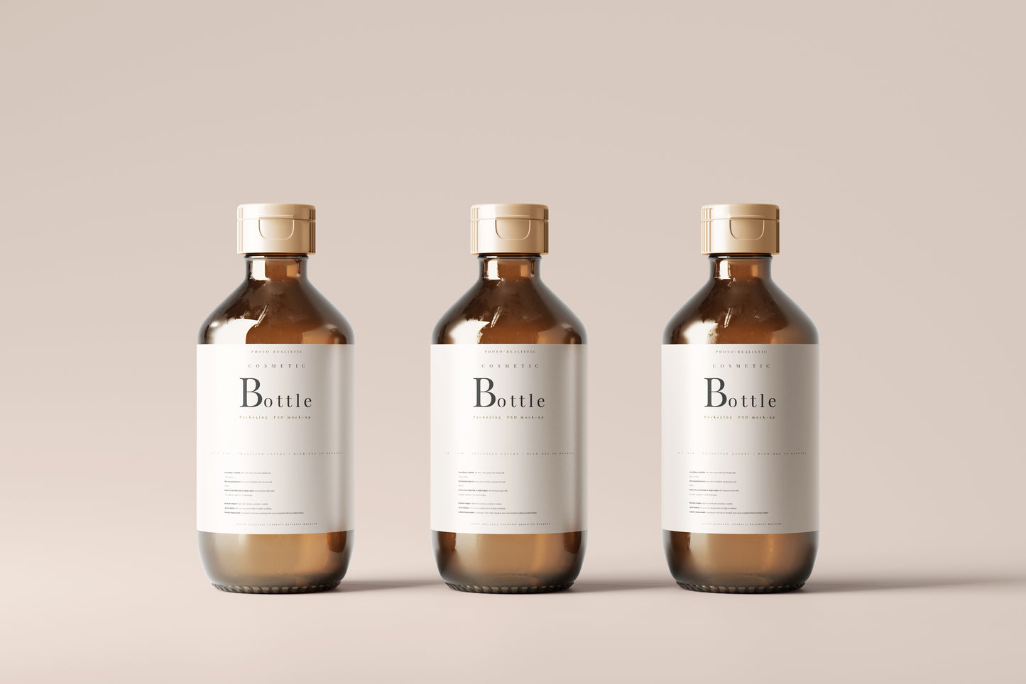 Amber Bottle Mockup