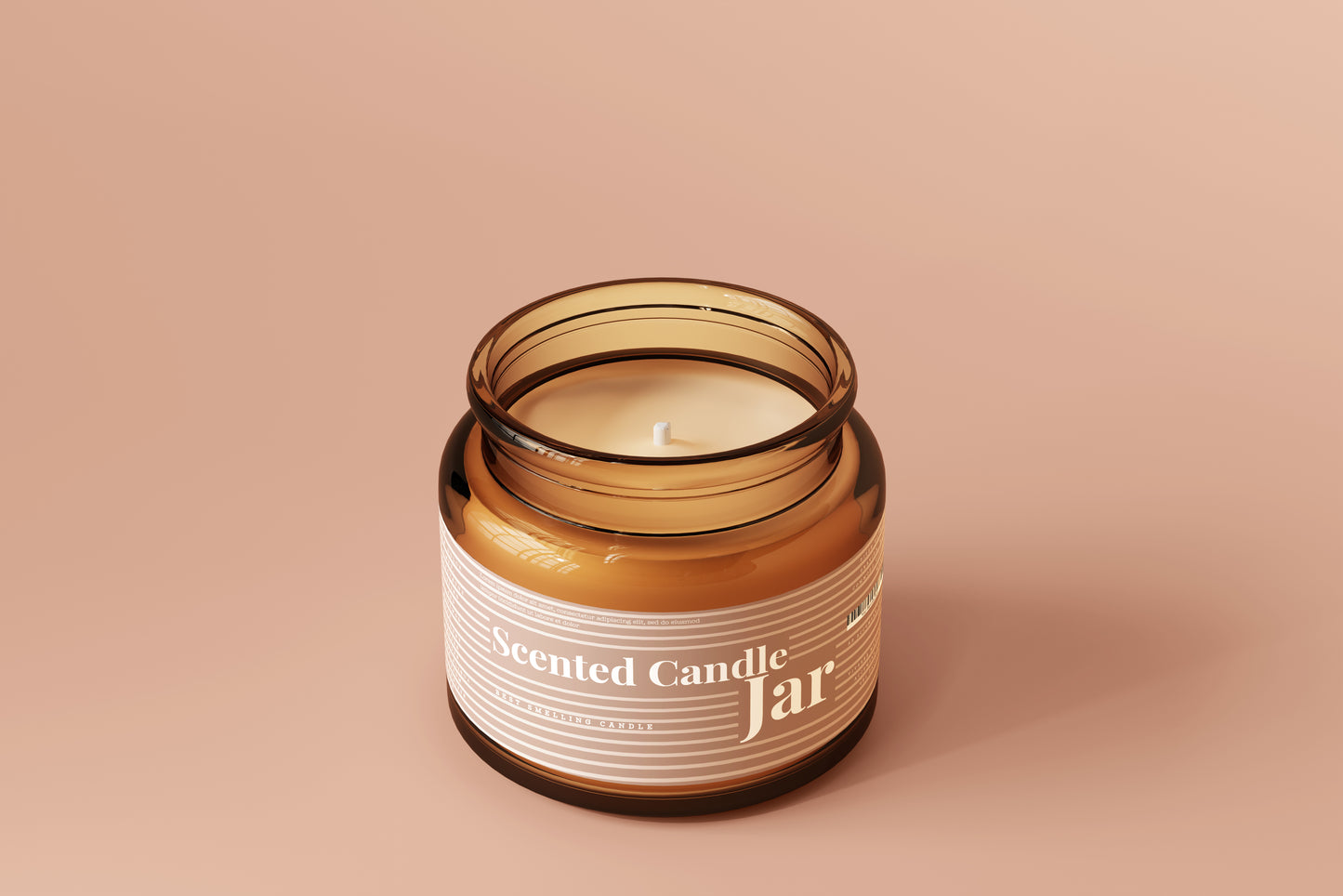 Amber Glass Candle Jar Mockups