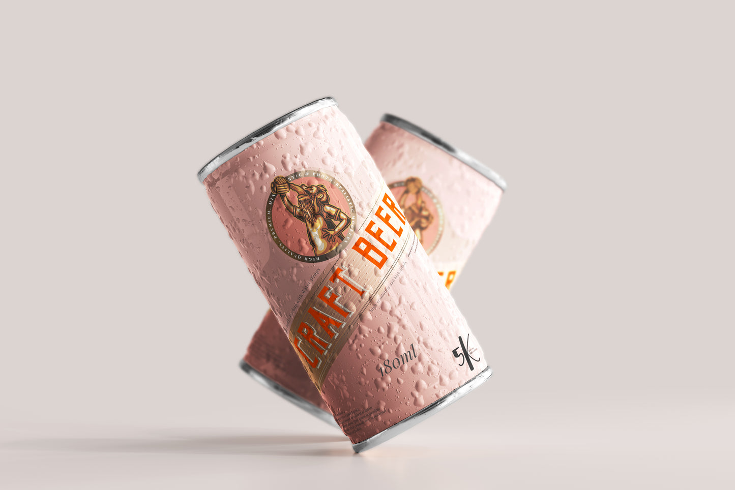 Small Soda or Beer Can Mockup with Condensation Effect