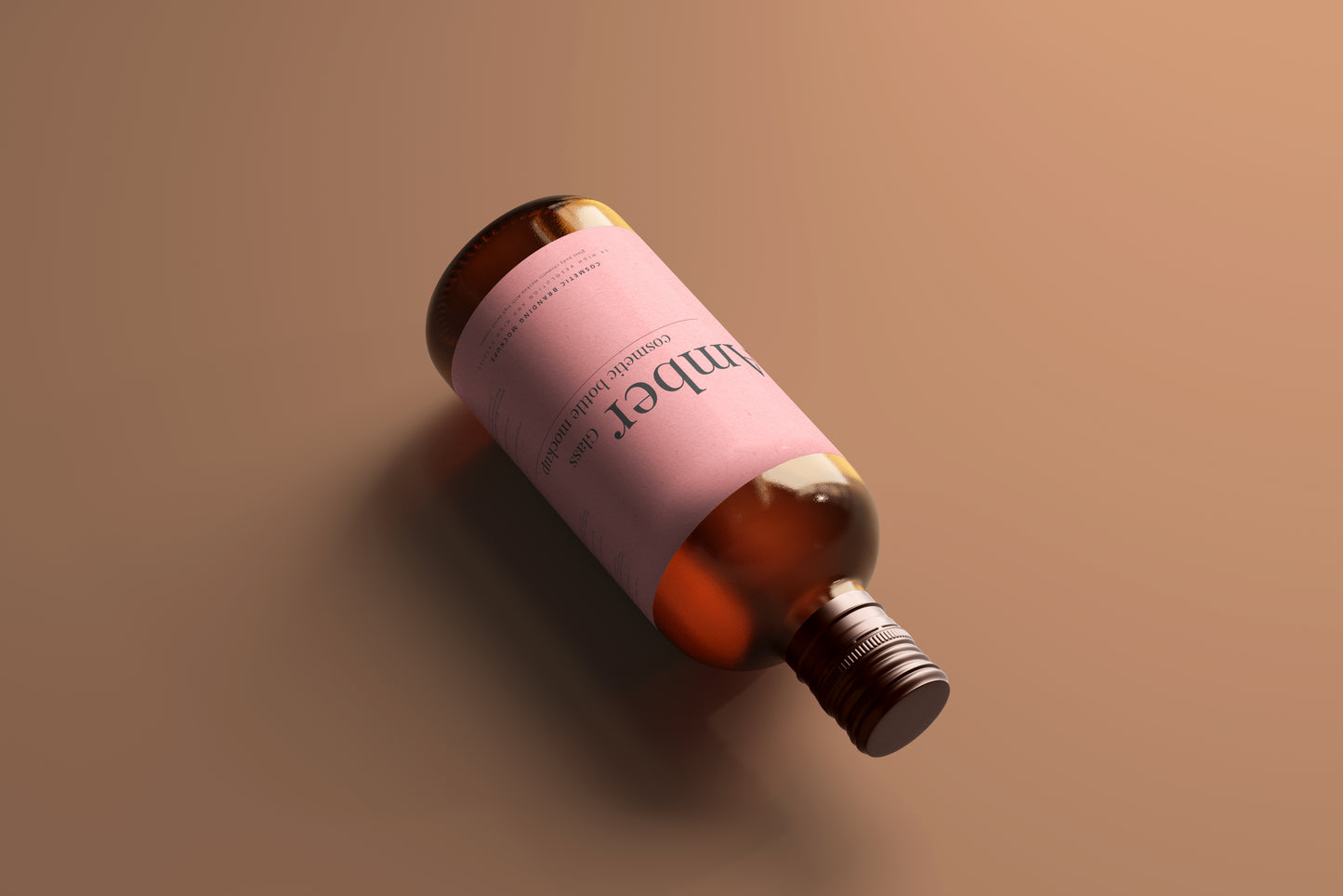 Amber Glass Bottle Mockups